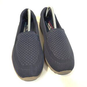 Skechers Relaxed Fit Air-Cooled Memory Foam Navy Blue Mesh Slip-On Loafer Size 9